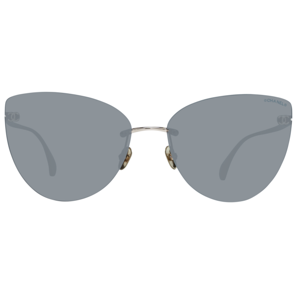 Chanel Solglasögon Guld/grå, CAT EYE Titanium