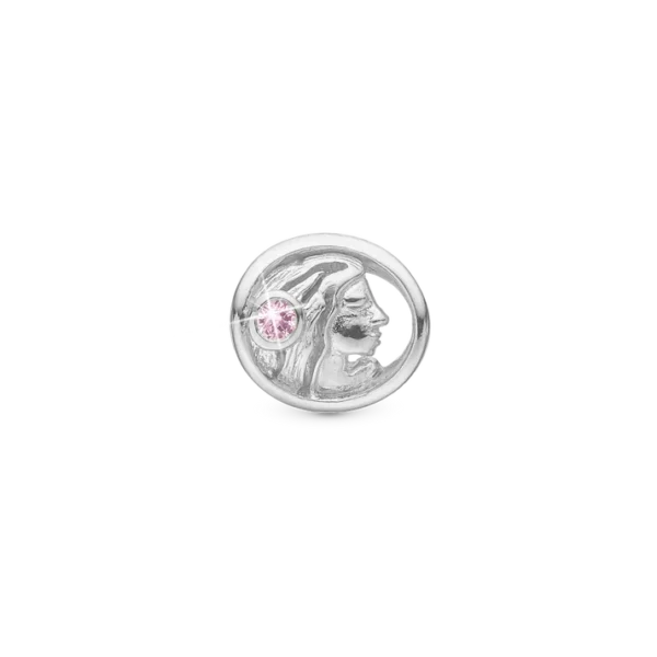 Christina berlock Virgo Zodiac Silver, Med Lila Sten. 6 mm
