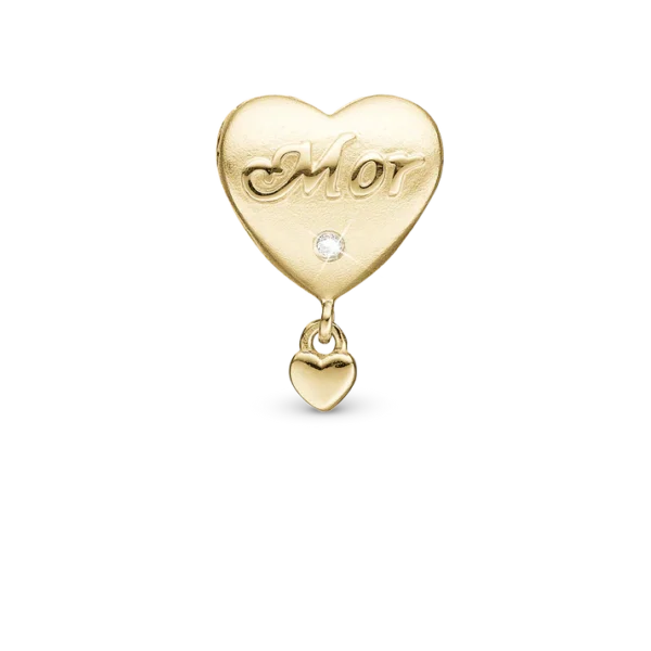 Christina berlock mammahjärta Förgyllt Silver 4 mm Modell 623-G211