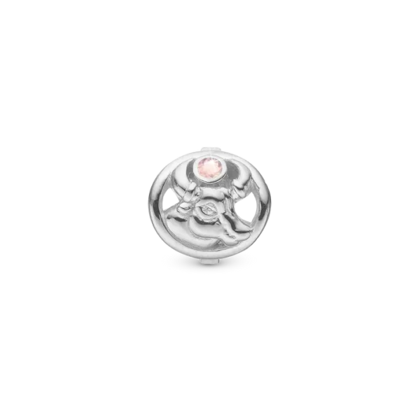 Christina berlock Taurus Zodiac Silver, Med Rosa Sten. 6 mm