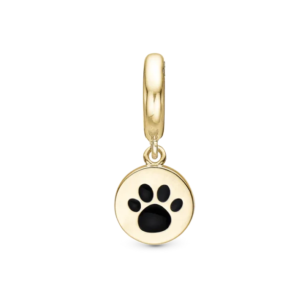 Christina berlock Förgylld Silver Pet's Paw, 6 mm modell 610-G81