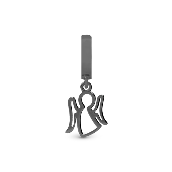 Christina berlock skyddsängel svart silver - 6 mm - 610-B20