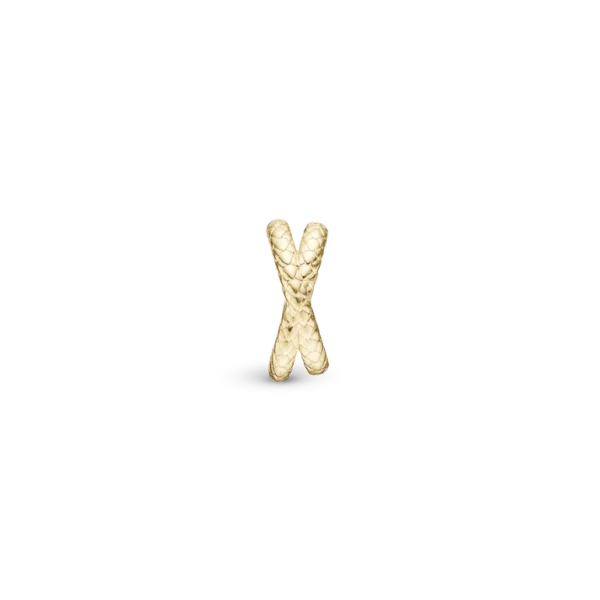 Christina berlock Förgylld Silver orm - Snake It Dubbel t-stång - 6 mm