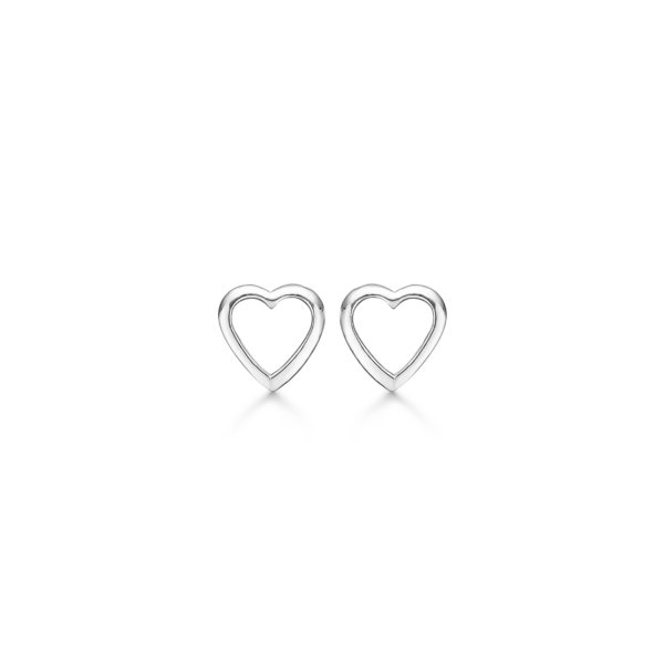 Silver örhänge hjärta.