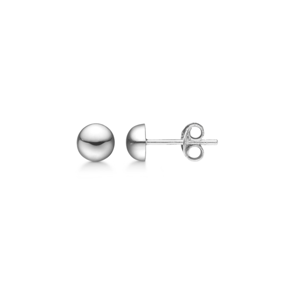 Silver öronproppar halvklot 6 mm.