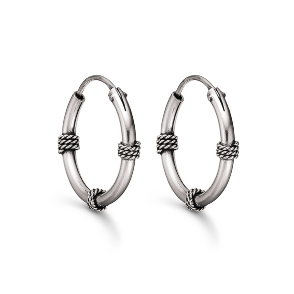 Bågar i mörk silveroxiderad Ø14