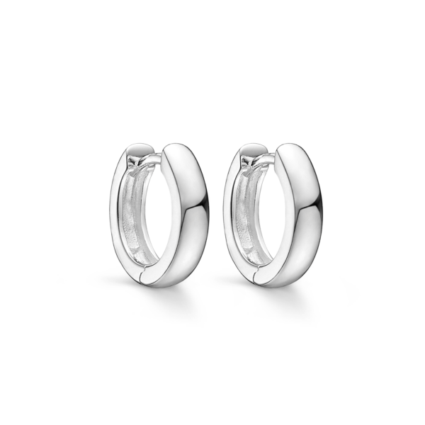 Silver Creole örhängen. 3 x 13 mm.