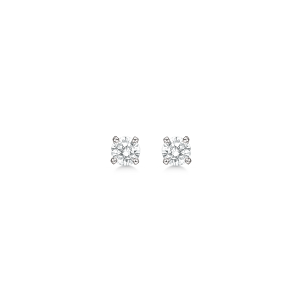 Silver öronproppar 4 mm. synt. cubic zirconia i 4 dubbar