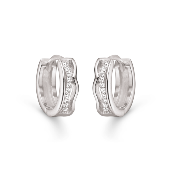 Hoops silver "wavy design", Ø10 mm