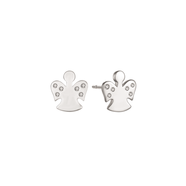 Silver örhängen ängel med zirconia Mått: 10 x 9,5 x 1,2 mm