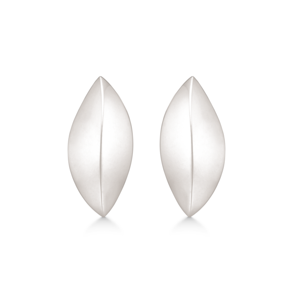 Silverörhänge rodiumpläterat öga.