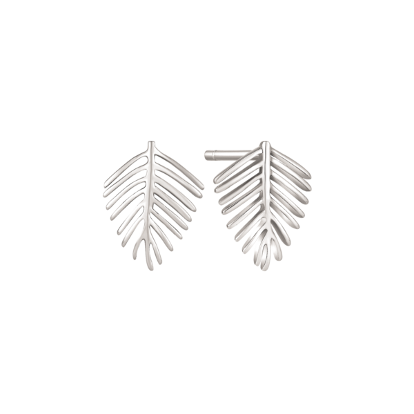 Silver örhängen blad