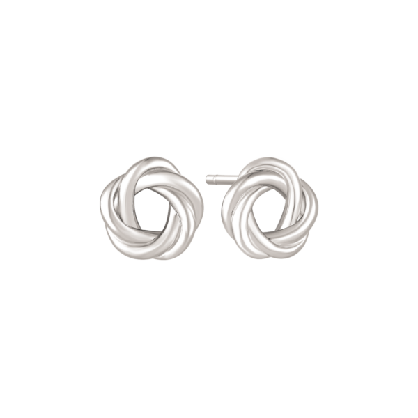 Silver örhängen flätad cirkel