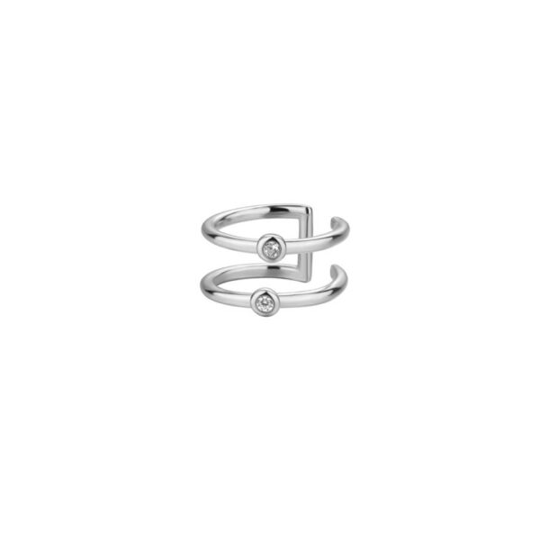 Nava Copenhagen - Double Ear Cuff Crystal - Silver