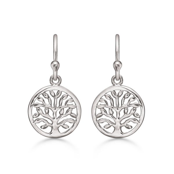 Stövring livets träd dinglande örhängen i silver
