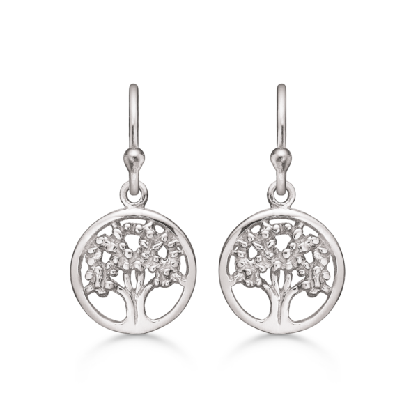 Stövring livets träd dinglande örhängen i silver