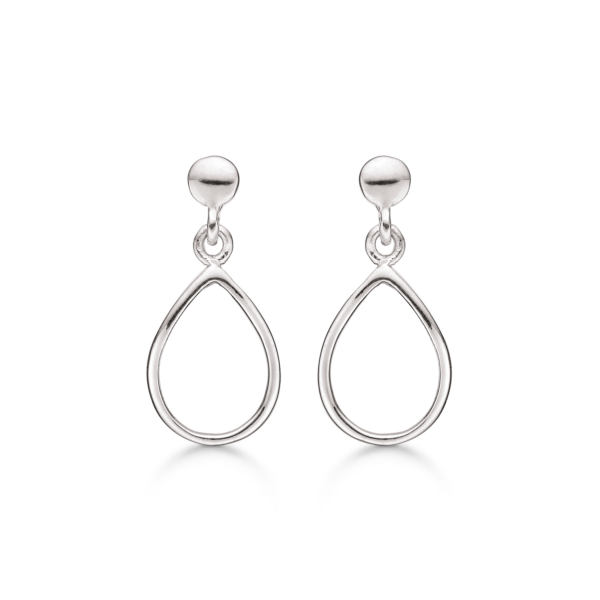 Dammring design Dropörhängen i silver