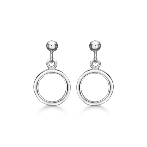 Støvring designhängande örhängen i silver