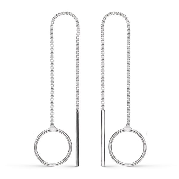 Støvring Design Chain örhängen med cirkel på venetiansk kedja.