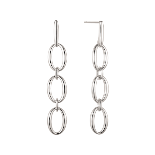 Öronhänge i silver med kedjor. Mått: 45 x 1,6 mm