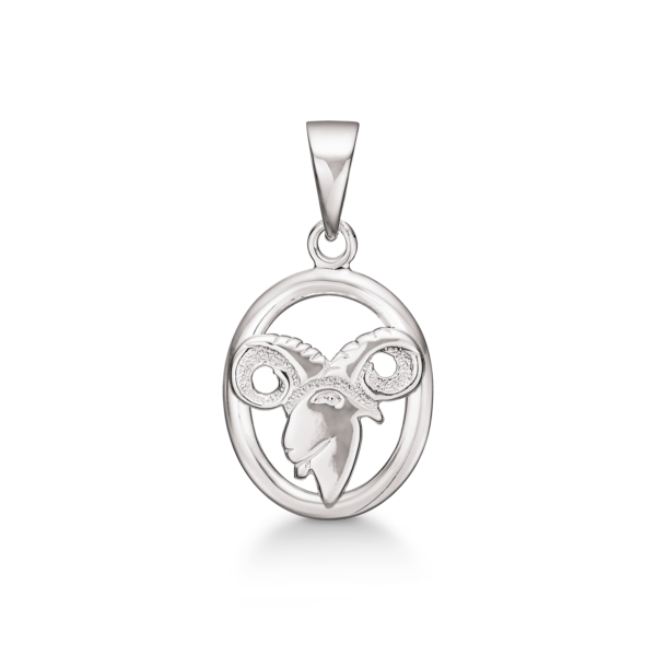 Silverhänge stjärntecken Väduren. Mått: 13 x 12,5 mm.
