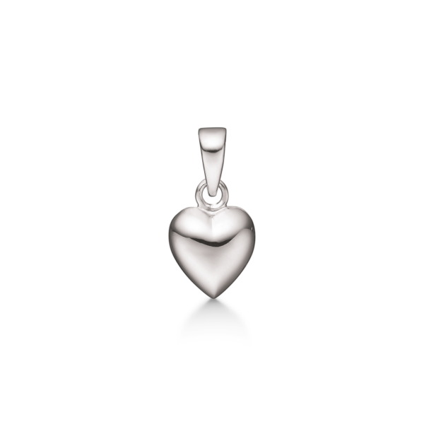 Silverhänge rodiumpläterat hjärta. Mått: 8,5 x 8 mm.