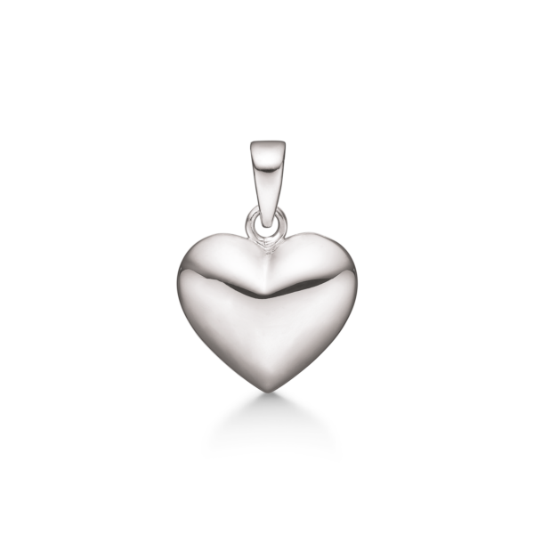 Silverhänge rodiumpläterat hjärta. Mått: 11,6 x 13 mm.