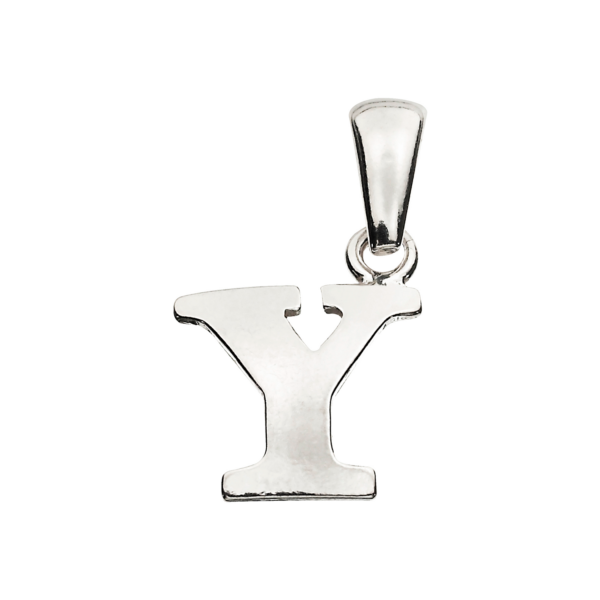Silverhänge bokstaven Y. Mått: 10 mm hög.