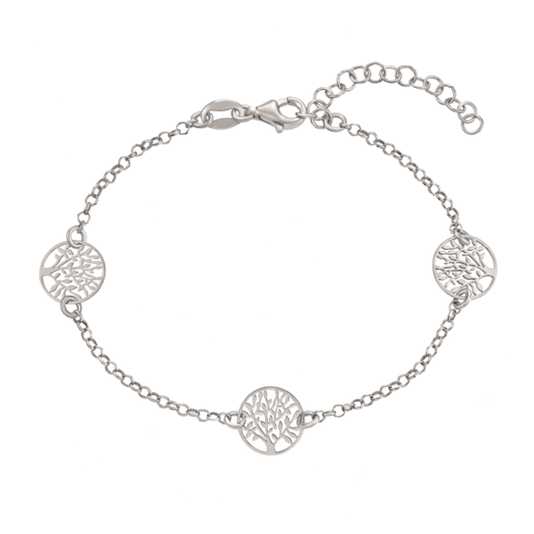 Tree of Life Silverarmband. Längd 17+4 cm
