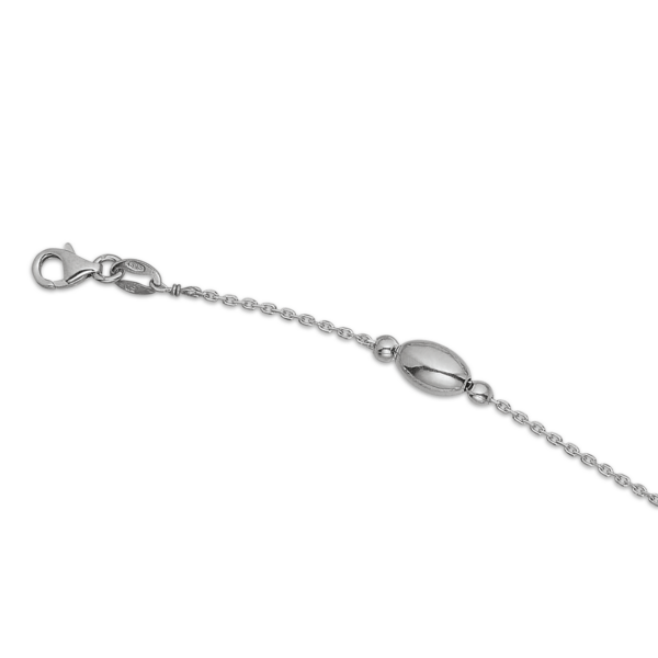 Silverarmband rodiumpläterat oliv matt och glänsande. Längd 17+4 cm.
