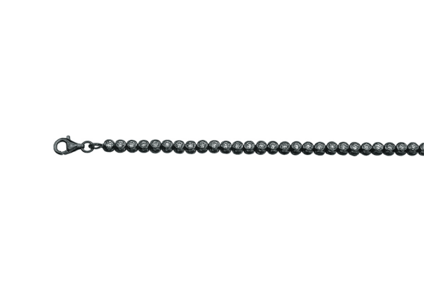 Silverarmband svart rodiumpläterat tennisarmband 3,5 mm. Längd 19 cm.