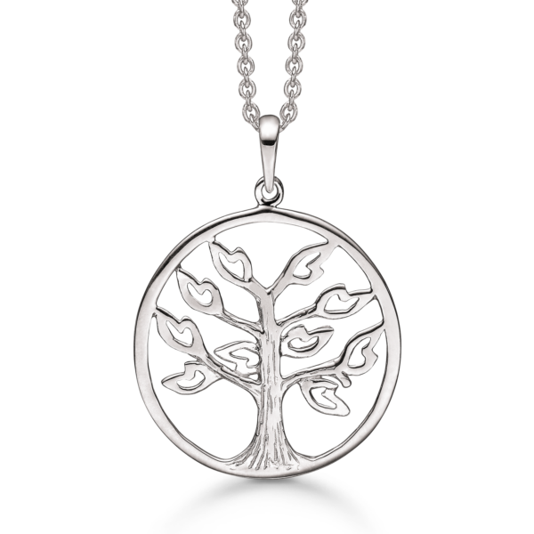 Tree of Life Silverhalsband. Längd 42-45 cm.