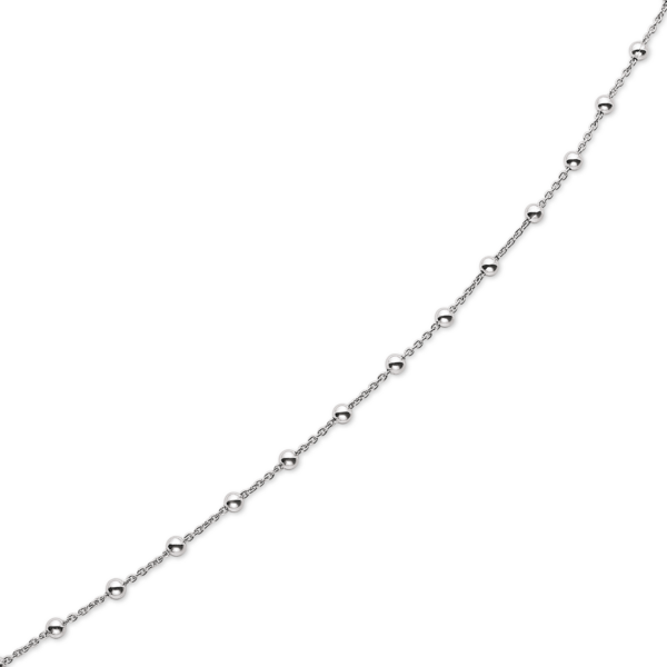 Silver halsband bollar Längd 80 cm