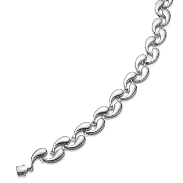 Silverhalsband rhodinerat Längd 45 cm.