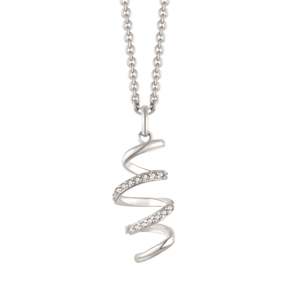 Silverhalsband tvinnade zirkoner