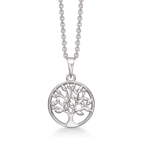 Støring livets träd halsband i silver - 42-45 cm
