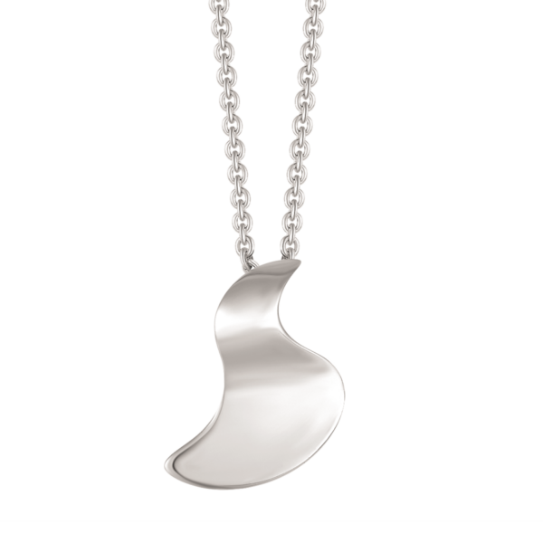 Silverhalsband krokigt som ett stort S