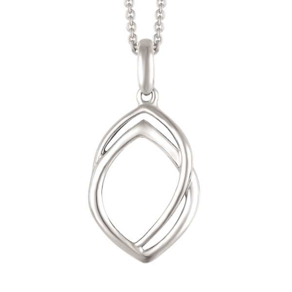 Silverhalsband öppet dubbelt drop