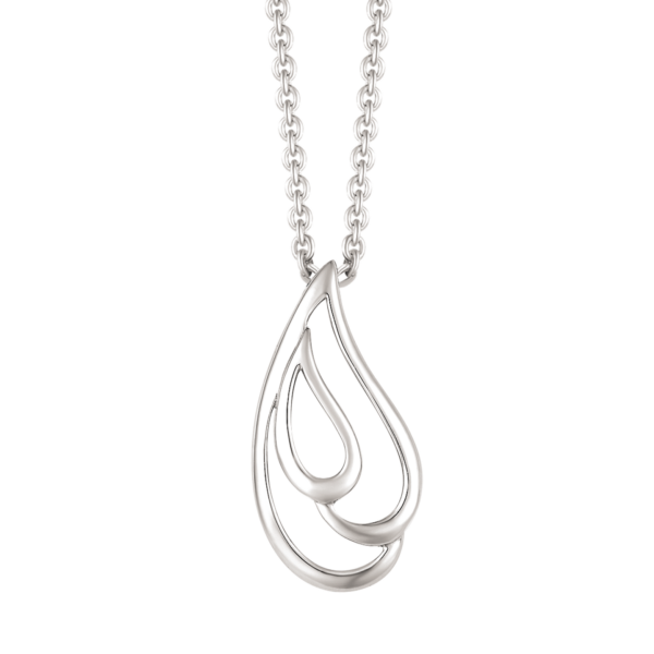 Silverhalsband 3 olika storlekar krokiga droppar