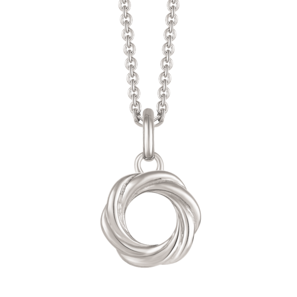 Circle Silverhalsband i flätad cirkel