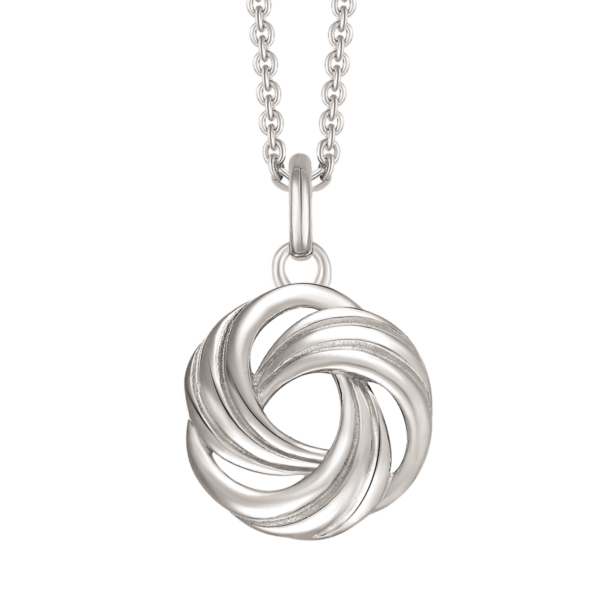 Circle Silverhalsband i flätad cirkel