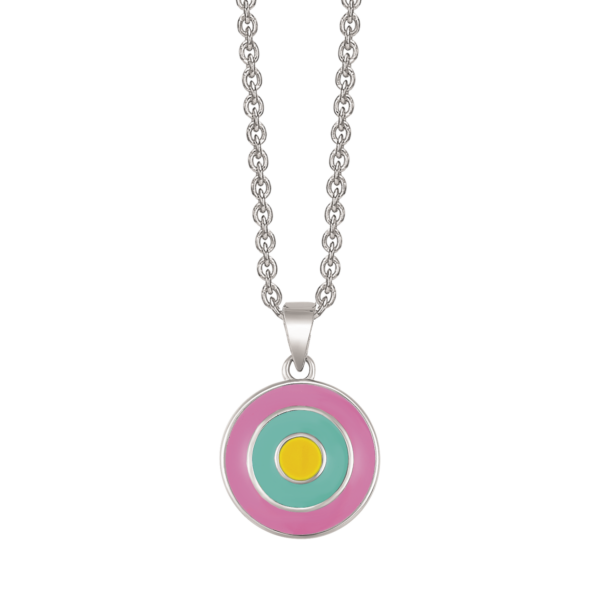Silverhalsband 3 färger i en cirkel