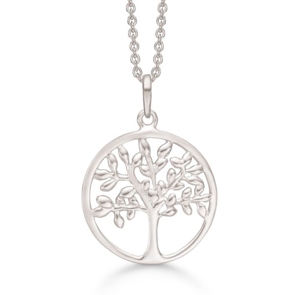 Støring livets träd halsband i silver - 42-45 cm