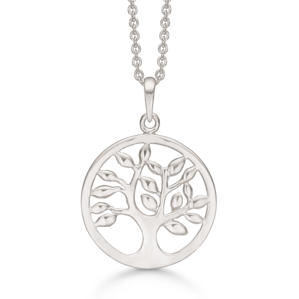 Støring livets träd halsband i silver - 42-45 cm