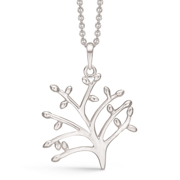 Støring livets träd halsband i silver - 42-45 cm