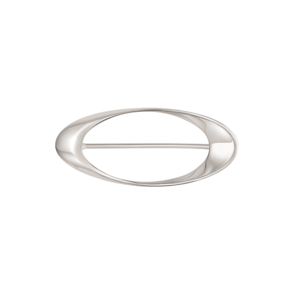 Silverbrosch avlång oval