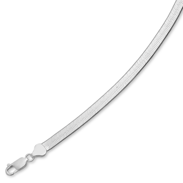 Silver Fiskbensarmband glänsande 925s. 5,4 mm. 19 cm Längd 19 cm.
