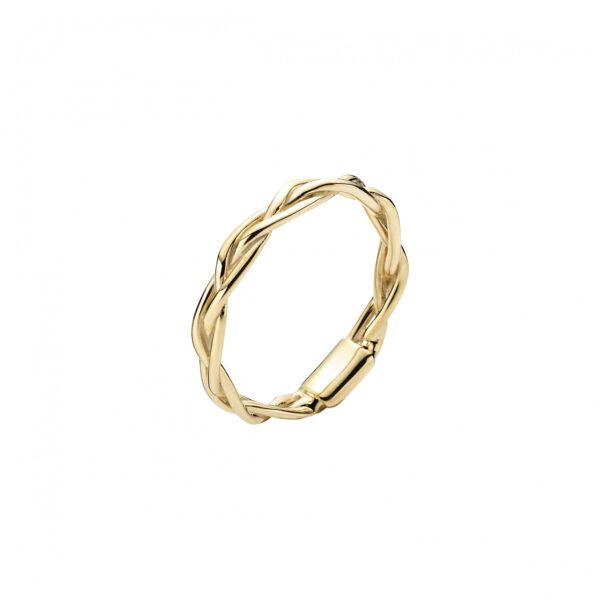 Guldring flätad 8 karat
