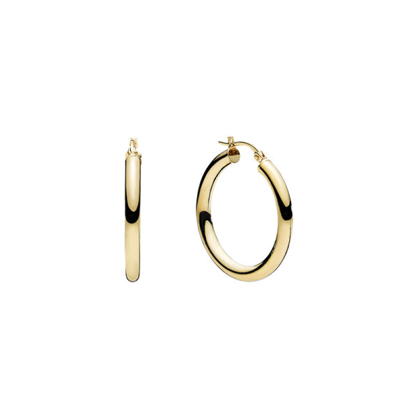 Lund Copenhagen Gold Hoops 8 karat. Ø12 mm x 3 mm