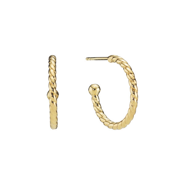 Lund Copenhagen Real Gold halvkreol 8 karat. Ø15 mm